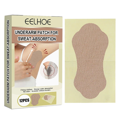 Underarm Absorb Patch Armpits Sweat Sticker Absorbing Sweat for Women Men 12pcs Strong Anti Perspiration Foot Sticker Patch