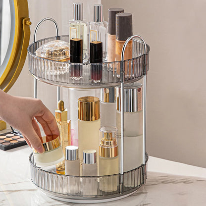 360 Rotating Makeup Organizer Large Capacity Multi-Layer Cosmetic Organizer Transparent for Living Room/Dressing Table/Bathroom