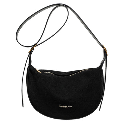 2024 Fashion Suede Women Bag Retro Half Moon Banana Bag Adjustable Strap Shoulder Bag Ladies Luxury Designer Fanny Pack