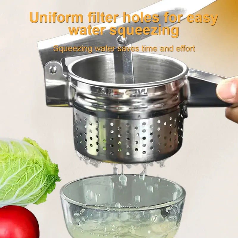 304 Stainless Steel Manual Juicer Lemon Squeezer Household Potato Masher Garlic Squeezer Vegetable Squeezer