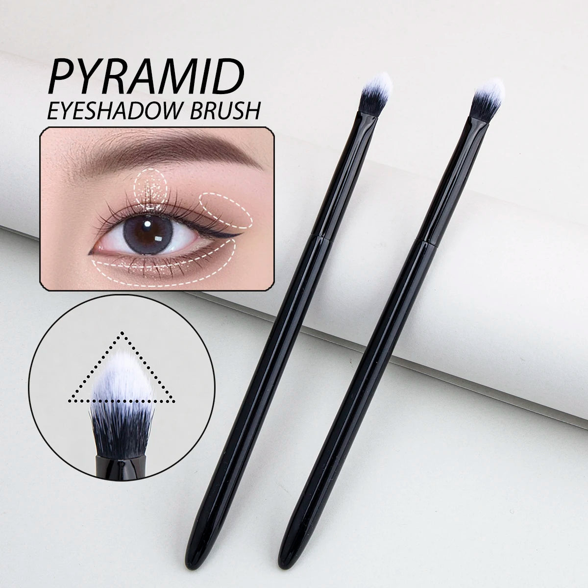 Small Iron Concealer Brush Angled Cream Foundation Concealer Makeup Brushes Oblique Angled Triangle Concealer Makeup Tools