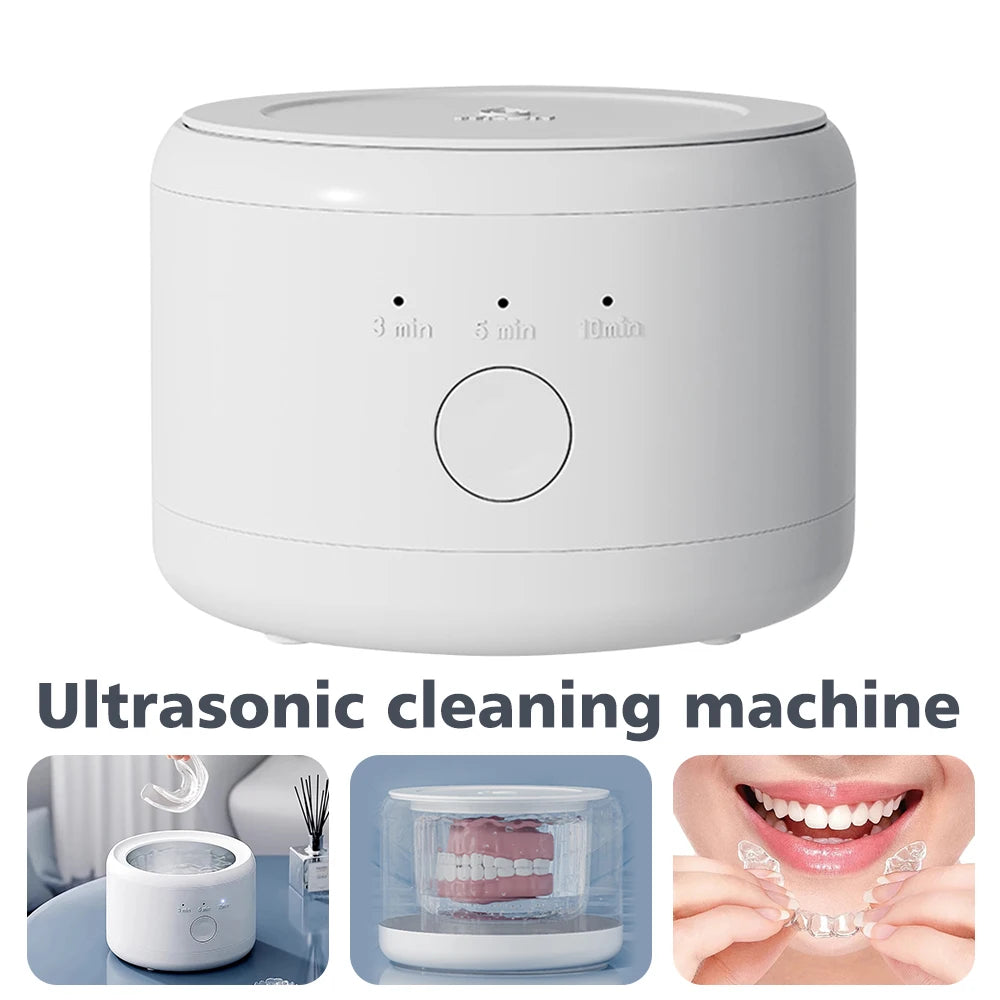 15W Ultrasonic Cleaner for Dentures Professional Ultrasonic Cleaning Machine for Dental Jewelry Watch Eye Glasse Makeup Brush