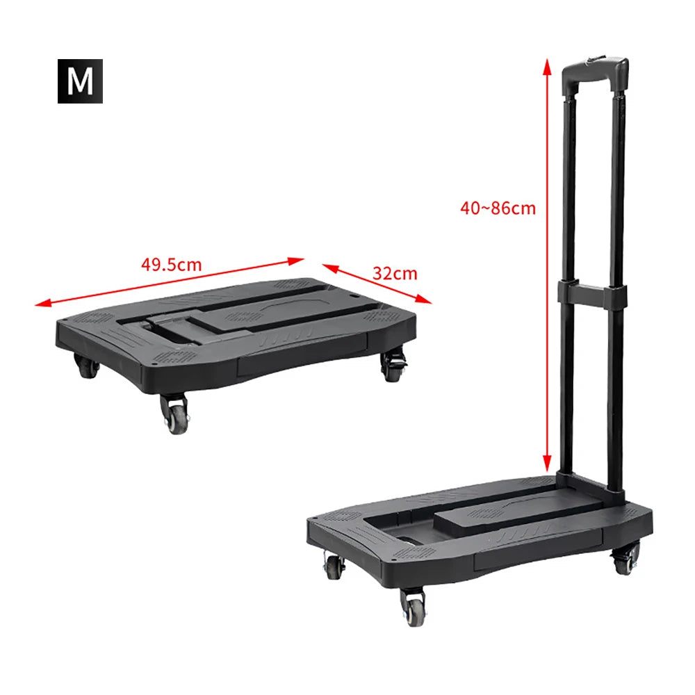 Universal Folding Hand Truck Wheel Folding Cart Heavy Duty Hand Truck Foldable Trolley Outdoor Camping Wagon Luggage Cart ﻿