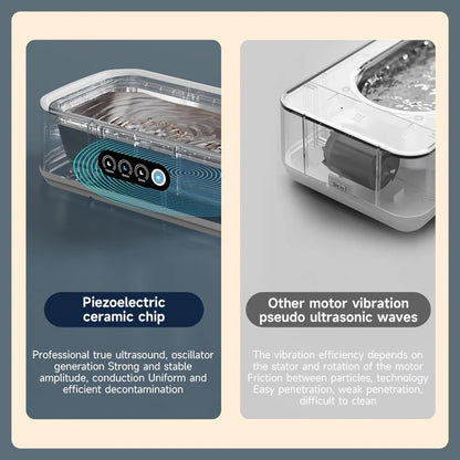 Xiaomi Ultrasonic Cleaning Machine Glasses Cleaning Machine Large Capacity Jewelry Braces Professional Cleaner 650ml For Jewelry