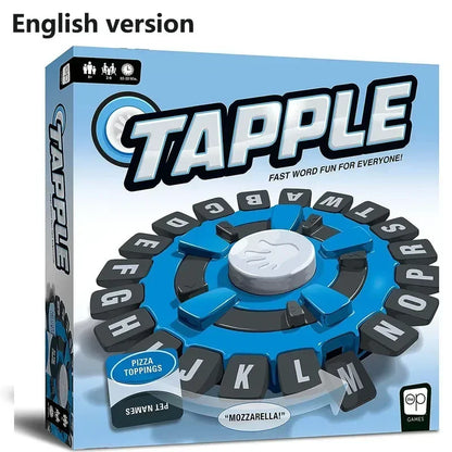 2024 New English and Spanish tapple Crazy Alphabet Game Fast-paced family board game Puzzle toy Christmas