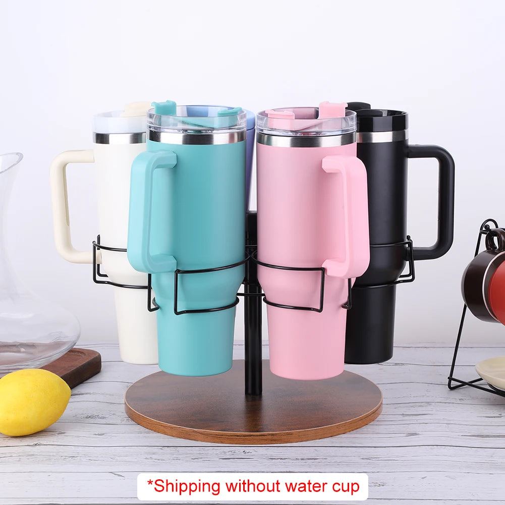 6 Slots Water Bottle Organizer Cup Storage Holder Rotating Bottle Organizer for Stanley 40oz Cup Accessories