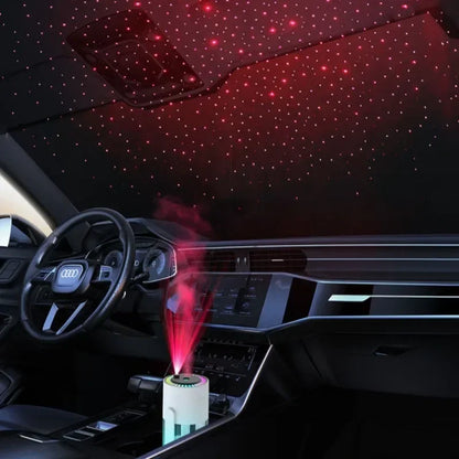 Creative Starry Sky Projection Humidifier Mini Rotating Car Air Humidifier with LED Light USB Electric Aroma Diffuser for Bedroo