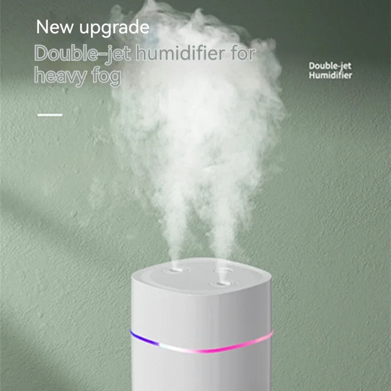 Xiaomi USB Air Humidifier 600ml With Dual Spout Essential Oil Diffuser Cool Mist Maker Silent Night Light For Home Car Office