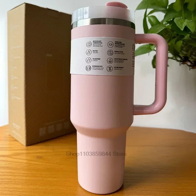 2025 new  Large Capacity 40Oz Stainless Steel Vacuum Flask - Insulated Tumbler Cup with Lids and Straws, Perfect for Travel