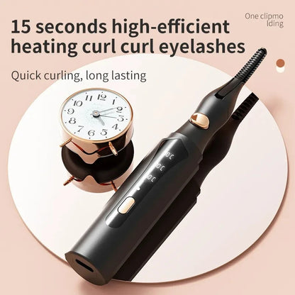 Electric Eyelash Curler USB Rechargeable Temperature Heated Eyelashes Naturally Long-Lasting Curled Makeup Tools Quick Heating