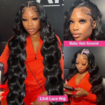 30 32 Inch Body Wave 13x4 Lace Front Wigs Human Hair 13x6 Transparent Lace Frontal Wigs Human Hair PrePlucked 4x4 Lace Wigs