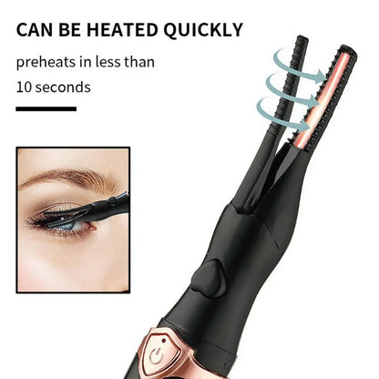 1PCS 2-IN-1Electric Eyelash Curler USB Rechargeable Eyelashes Curler Quick Heating Natural Eyelash Curler Long Lasting Makeup