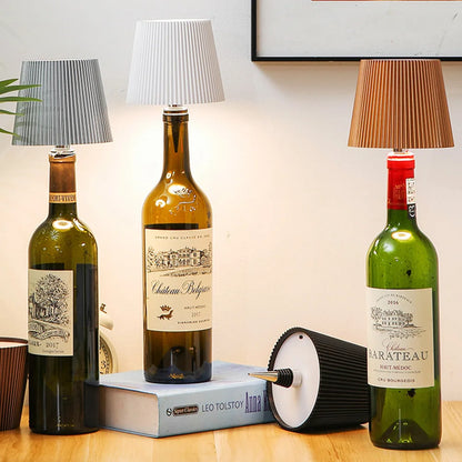 RGB Wireless Bottle Lamp Cordless Desk Lamp Rechargeable Portable Bottle Light Head Touch Control for Restaurant & Bar ﻿