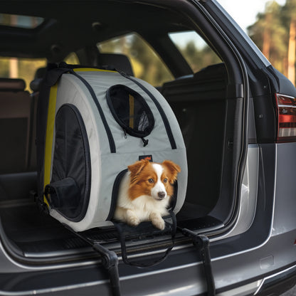 2 in 1 dog stroller for car seat, travel carrier, convertible, portable pet booter for small dogs and cats