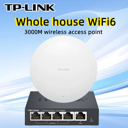 TP-Link AX3000 Wi-Fi6 MESH Router Celling AP Access Point Wireless PoE AP Dual Band 5GHz High-Power Wifi Repeater Hotspot