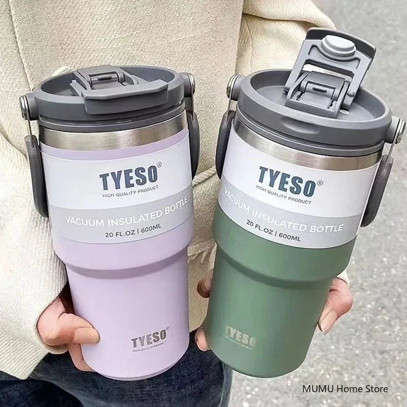 Tyeso Tumbler Coffee Cup Stainless Steel Vacuum Thermal Insulated Mug Large Capacity Double Drink Car Water Bottle Travel Mug