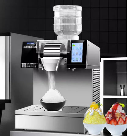 250kg/24H Commercial Korea Bingsu Machine Air Cooling Touch Screen Control Snow Ice Maker Shaver Machine Snowflake Ice Machine