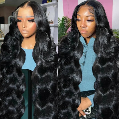 32 34 Inch Body Wave 13x4 Lace Front Wigs Human Hair 13x6 Transparent Lace Frontal Wigs PrePlucked 4x4 Lace Wigs For Black Women