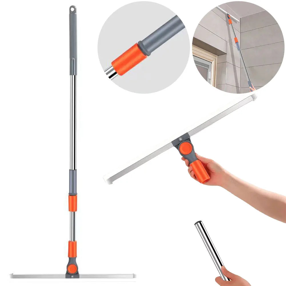 Silicone Floor Wiper Squeegee Adjustable Angle Long Handle Squeegee Household Cleaning Wiper Household Cleaning Accessories