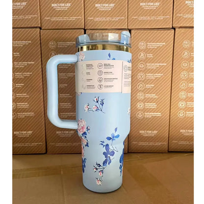 2025 new  Large Capacity 40Oz Stainless Steel Vacuum Flask - Insulated Tumbler Cup with Lids and Straws, Perfect for Travel