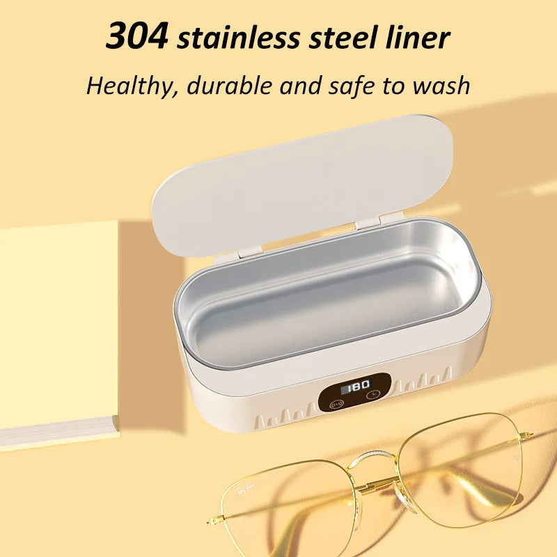 Ultrasonic Glasses Ultrasonic Cleaner Cleanser High Frequency Ultrasound Cleaning Bath For Glasses Jewelry Ultra Sonic Cleaner