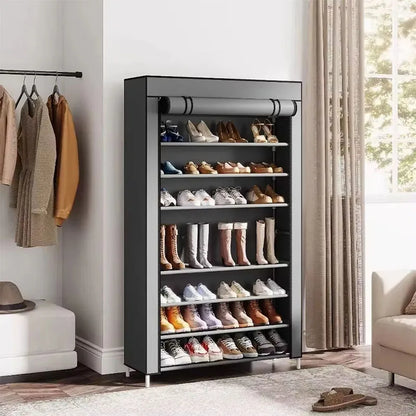 Simple shoe rack multi-layer space-saving and economical household dustproof storage shoe cabinet dormitory door simple cabinet