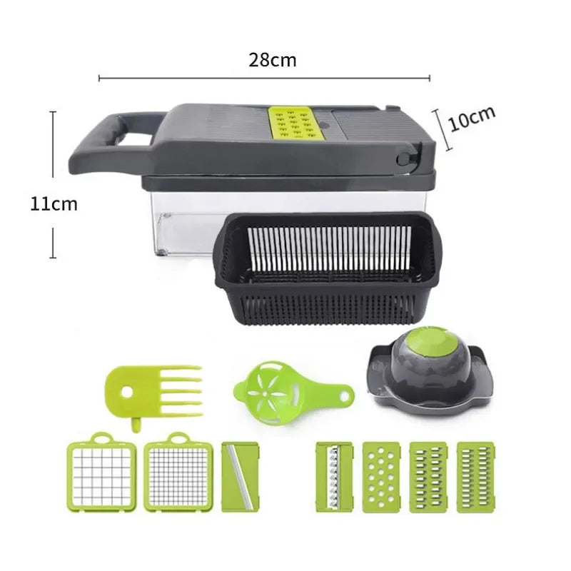 14/16 in 1 Multifunctional Kitchen Artifact Vegetable Cutter Dicer Shredder Grater Slicer Household Kitchen Supplies