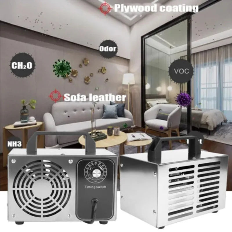 Ozone Generator Hine Air Filter Purifier W/ Timing Switch Ozonizer 32000Mg/H