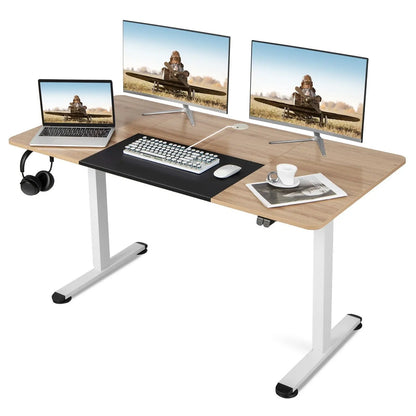 GOFLAME Electric Height Adjustable Standing Desk, Sit to Stand Computer Workstation, Ergonomic Stand up Desk