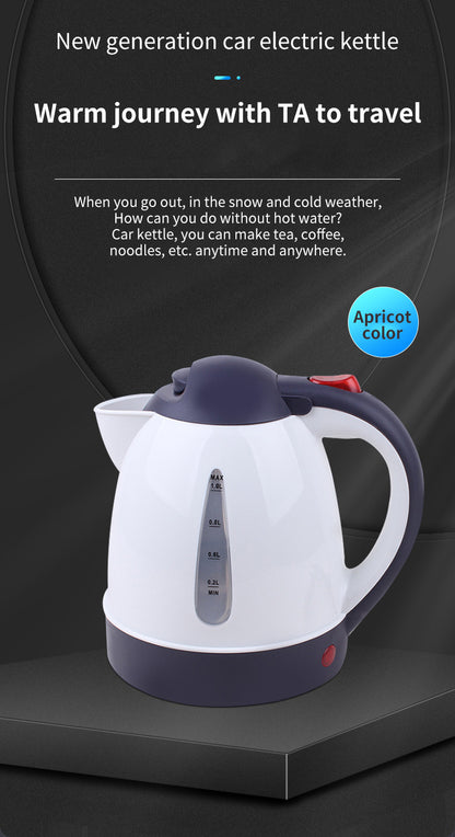 Portable car kettle wholesale car big truck 12v24v electric kettle cigarette lighter make tea boiling cup 1000ML