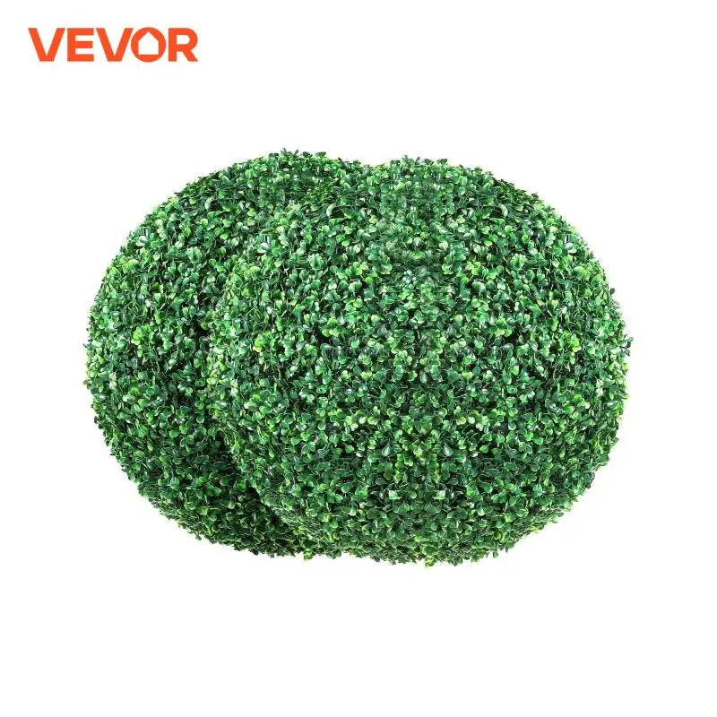 VEVOR Artificial Topiaries Boxwood Trees 16/20" Tall 2Pcs Ball-Shape Faux Topiaries Plant All-year Green Feaux Plant Decorative