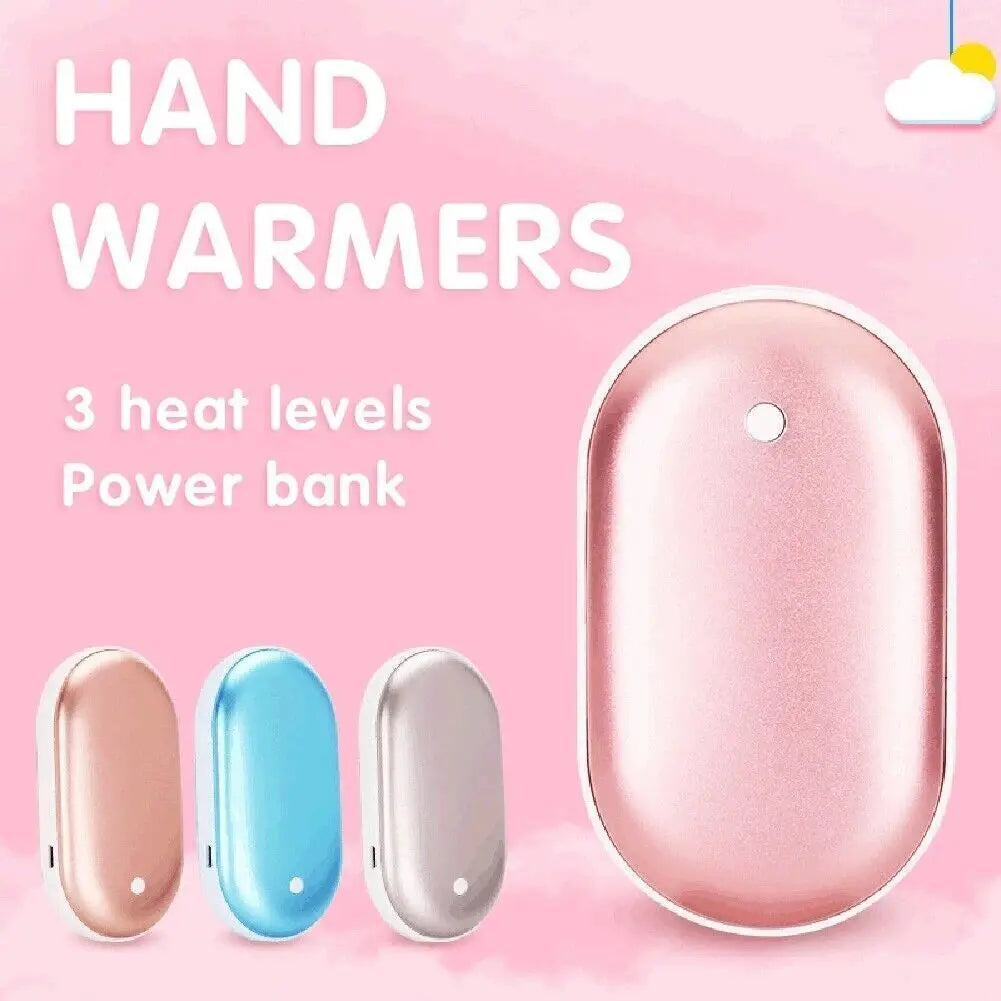 5200Mah Portable Hand Warmer Mini Power Bank USB Rechargeable Winter Heater UK