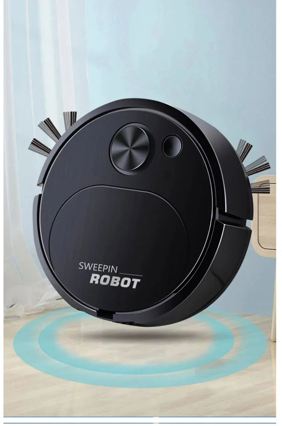 2024 NEW USB Sweeping Robot Vacuum Cleaner Mopping 3 In 1 Smart Wireless 1500Pa Dragging Cleaning Sweep Floor for Home Office