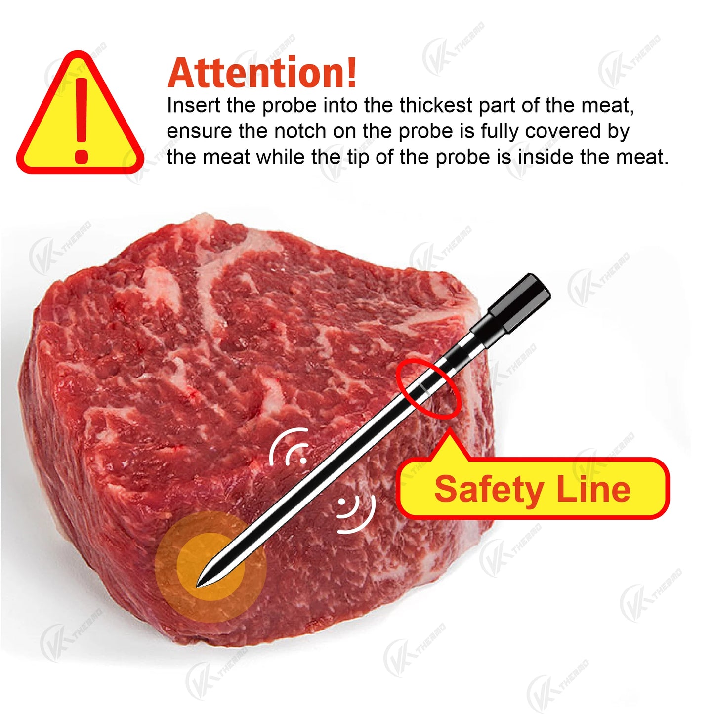 Wireless Cooking Thermometer Food Meat Steak Digital Bluetooth Barbecue Accessories Kitchen Oven Grill BBQ Smart Thermometers