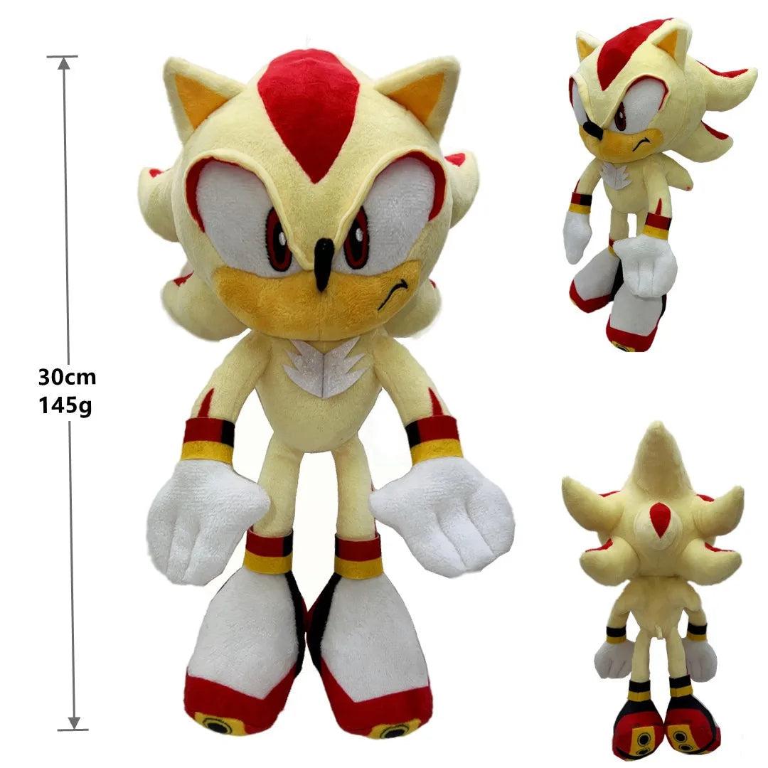 New Arrival Super Sonic Plush Toy The Hedgehog Amy Rose Knuckles Tails Cute Cartoon Soft Stuffed Doll Birthday Gift for Children