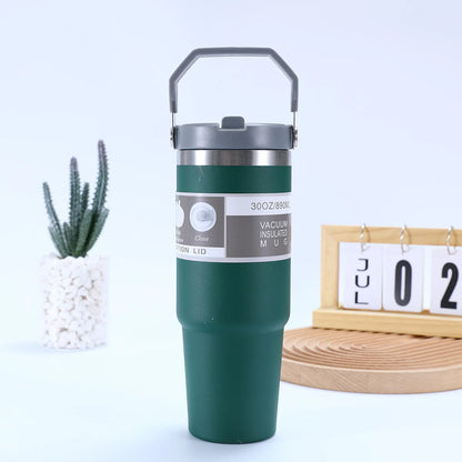 304 Stainless Steel 30oz Large Capacity Portable Car Cup Vacuum Portable Insulated Cup For Insulated Outdoor Car Ice Cream Cups