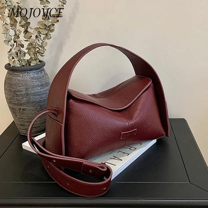 Shoulder Bags for Women PU Leather Horizontal Niche Crossbody Bag Solid Color Fashion Trend Shoulder Bags Commuting Handbag