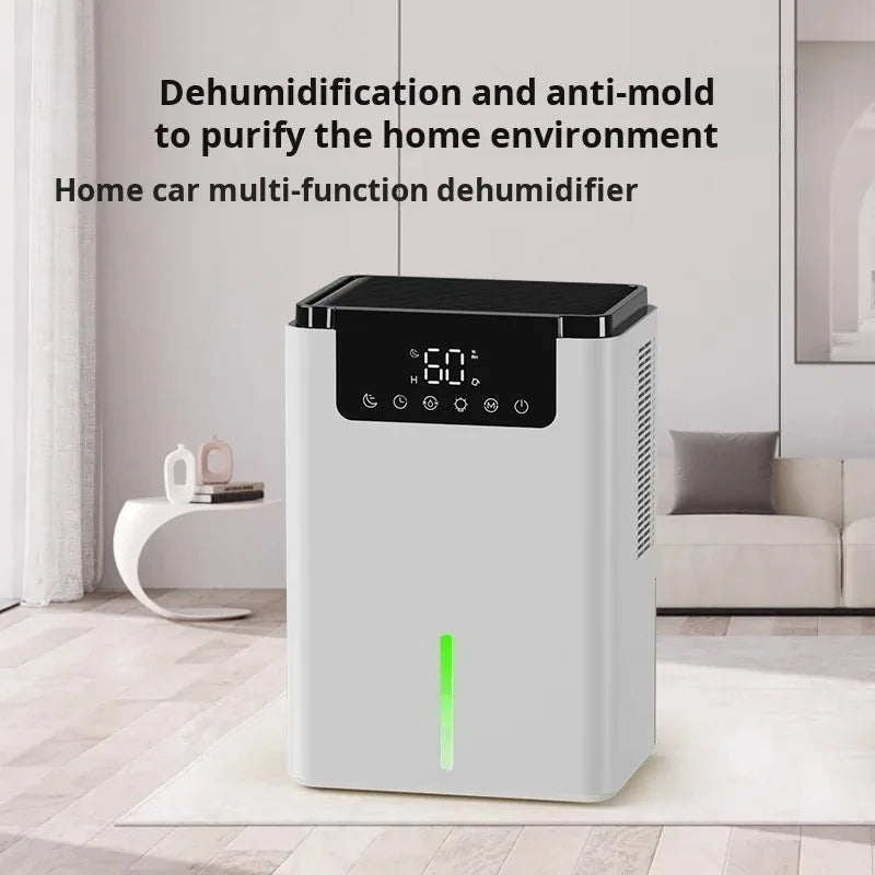 40W Air Dehumidifier Mute Moisture Absorbers Machine Air Dryer 2200ml Water Tank with LED Display and Touch Control Single Core