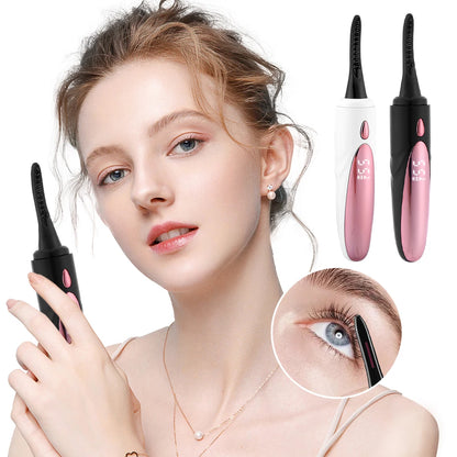 Heated Eyelash Curler 24H Long Lasting Electric Eyelash Curler 4 Temp Settings Eyelash Clip USB Rechargeable Makeup Accessories