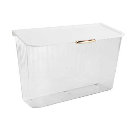 Transparent household clothing storage basket 4L bathroom perforation-free non-trace wall hanging dirty clothes socks dust-proof