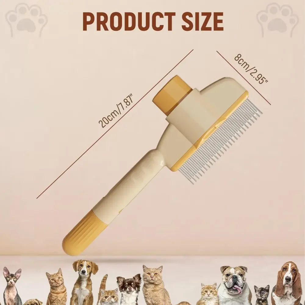 Pet Comb Professional Open Knot Pet Hair Removal Brush Durable Self Cleaning Dog Cat Grooming Massage Brush Pet Accessories Dog