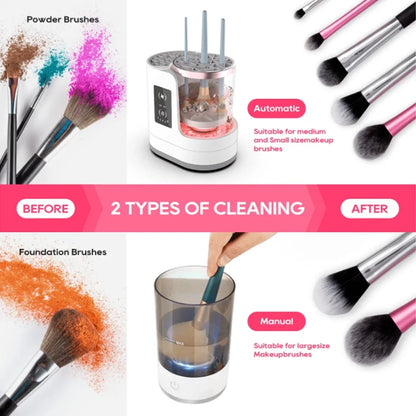 2025 Electric Makeup Brush Cleanser, Rechargeable Makeup Brushes Cleaning Tool, Automatic Brush Cleaning Holder