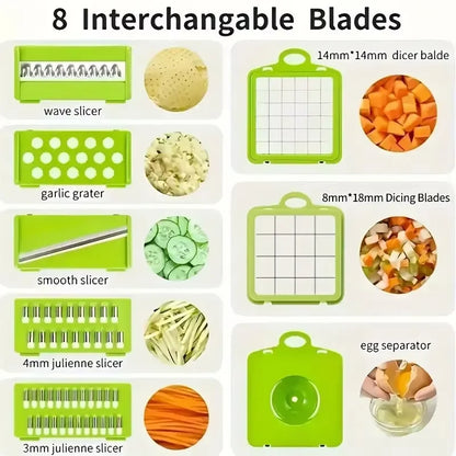 Portable Vegetable Cutter Shredder Multifunctional Slicer Potato Chopper Carrot Grater Reusable Fruit Veggie Cutting Tool