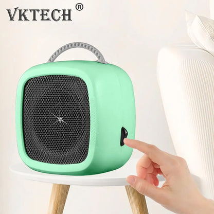 500W PTC Desktop Electric Heater Mini Portable Fan Heater Ceramic Heating Warm Air Blower Home Office Warmer Machine