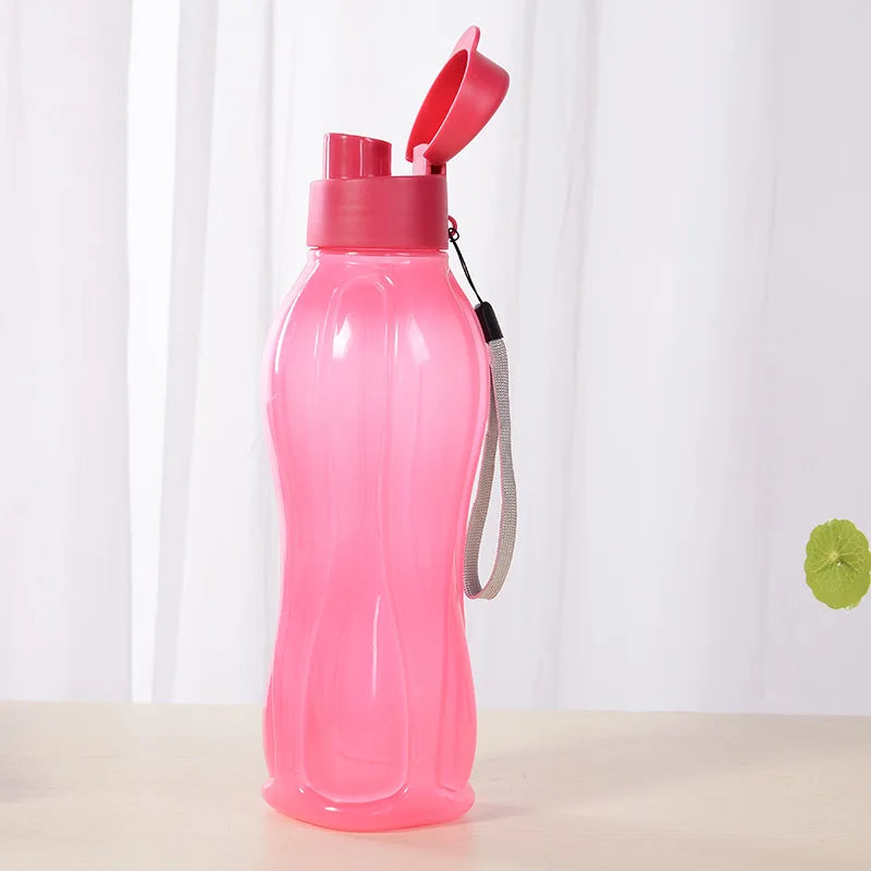 800ML Bottle Plastic Water Bottle Portable Outdoor Sports Water Cup Large Capacity Solid Color Space Cup Plastic Drinkware