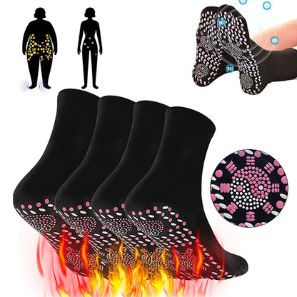 Winter Warm Self Heated Massage Socks Therapy Non-slip Therapy Massage Socks Comfortable Arch Support for Camping Hiking Skiing