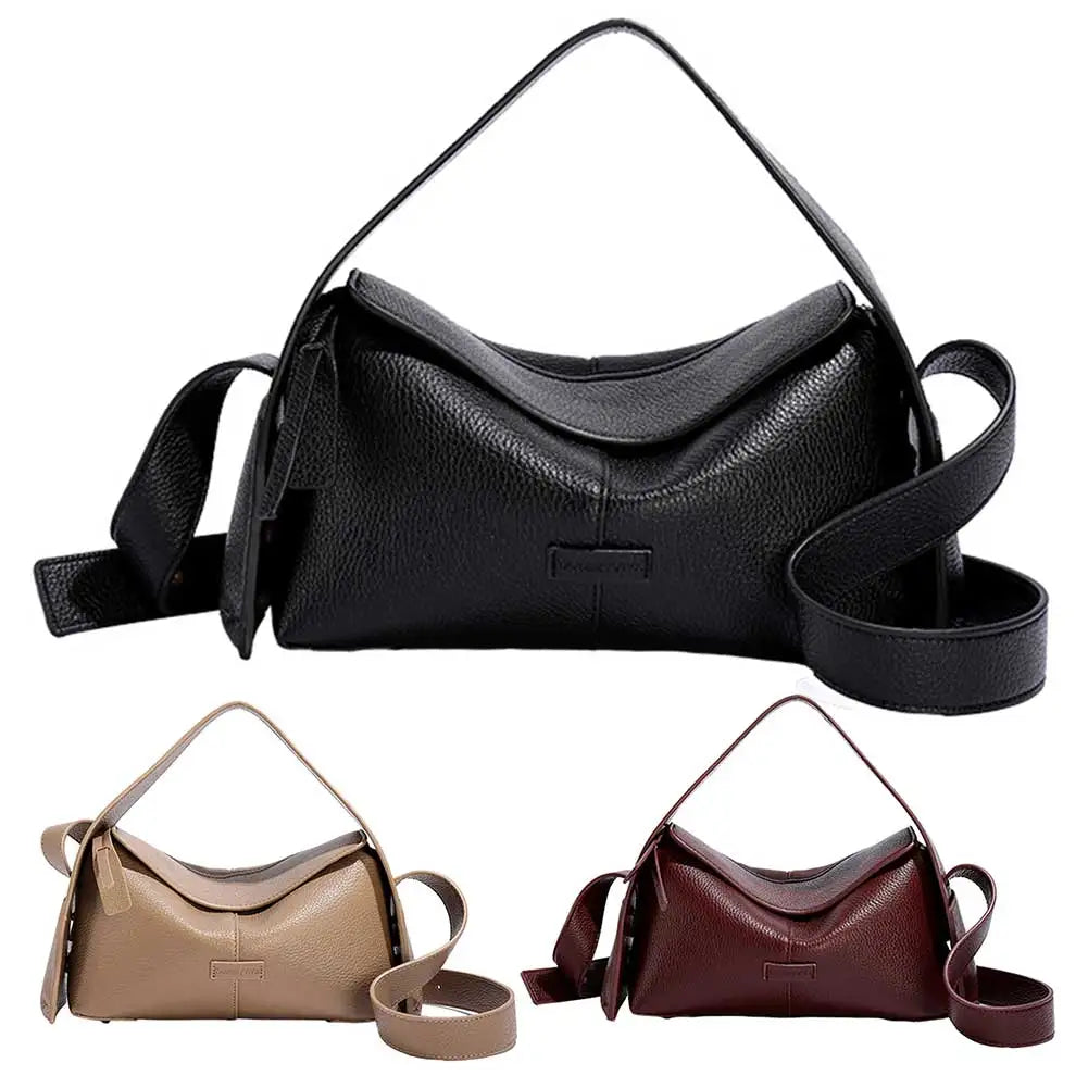 Shoulder Bags for Women PU Leather Horizontal Niche Crossbody Bag Solid Color Fashion Trend Shoulder Bags Commuting Handbag