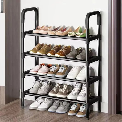 Simple Metal Shoe Rack Multilaye Metal Shoes Rack Space Saving And Simple Shoes Shelves Cabints Space Black Elevated Shoe Racks