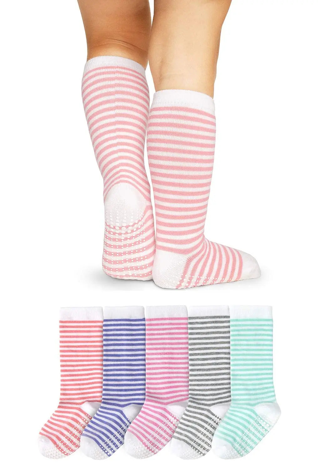 Girls Knee High Socks Cozy Warm Cotton Uniform Sports Socks for Baby Toddlers Kids Dress Socks