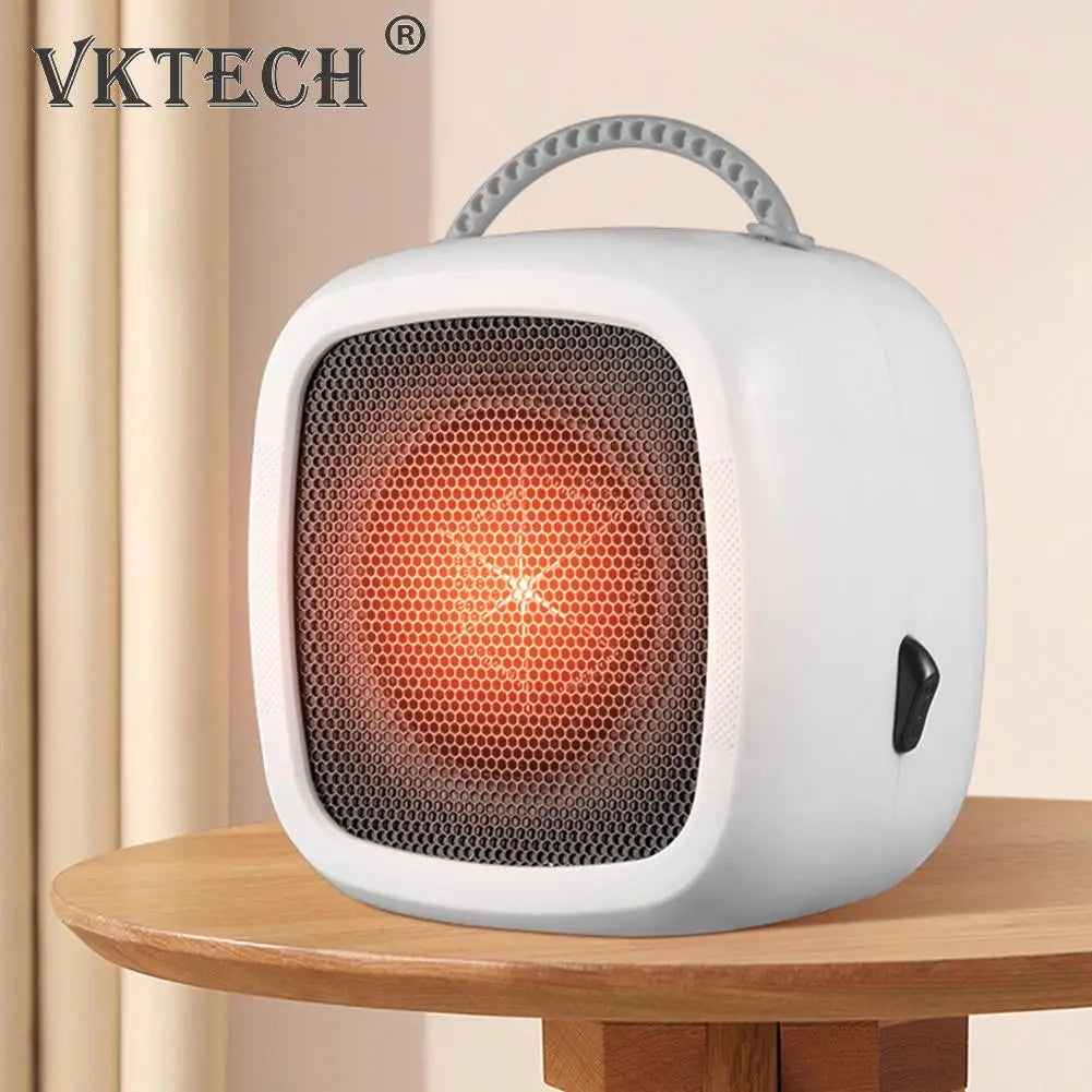 500W PTC Desktop Electric Heater Mini Portable Fan Heater Ceramic Heating Warm Air Blower Home Office Warmer Machine